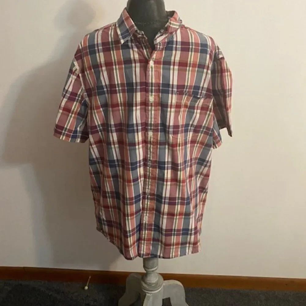 Aeropostale Plaid button-down short sleeve shirt, size XL
